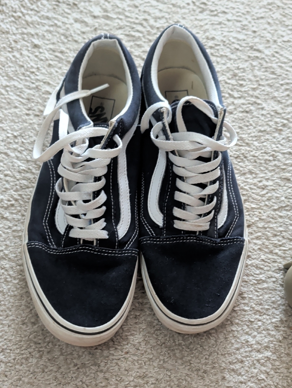 🛹 Vans 🛹 Men’s Navy & White Old Skool Skate Sneakers sz 11 GUC Off The Wall